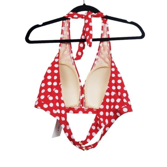 Swimsuits For All Red White Polka Dot High Waisted Bikini Swimsuit Size 16 NWT - Picture 6 of 10